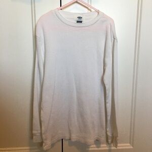 Boys size medium 8 Old Navy white thermal top